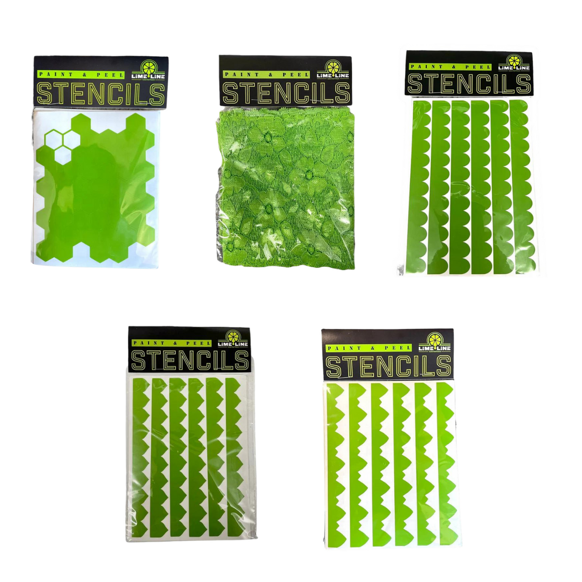 LiME LiNE Reuseable Stencils Set - Includes 5 Different Designs – LiME ...