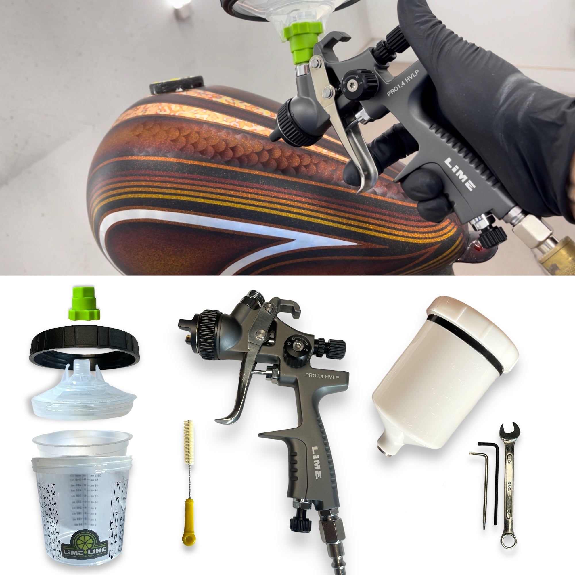 LiME LiNE Pro 1.4 hvlp Spray Gun – LiME LiNE Paint Supply